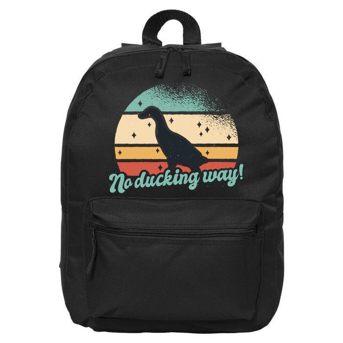No Ducking Way Funny Duck 16 in Basic Backpack