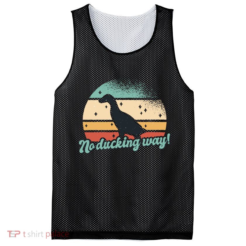No Ducking Way Funny Duck Mesh Reversible Basketball Jersey Tank