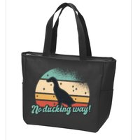 No Ducking Way Funny Duck Zip Tote Bag