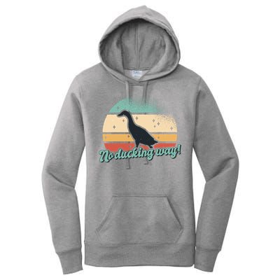 No Ducking Way Funny Duck Women's Pullover Hoodie