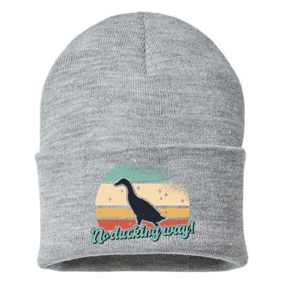 No Ducking Way Funny Duck Sustainable Knit Beanie