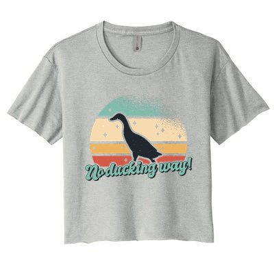 No Ducking Way Funny Duck Crop Top