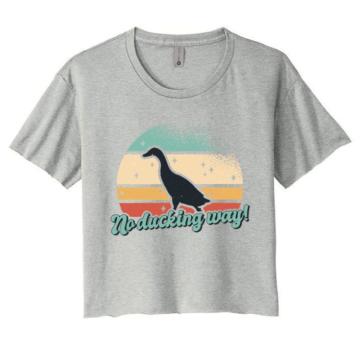 No Ducking Way Funny Duck Crop Top