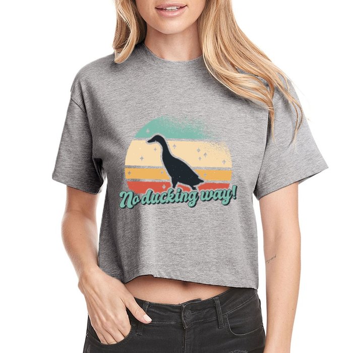 No Ducking Way Funny Duck Crop Top