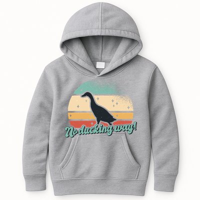 No Ducking Way Funny Duck Kids Hoodie