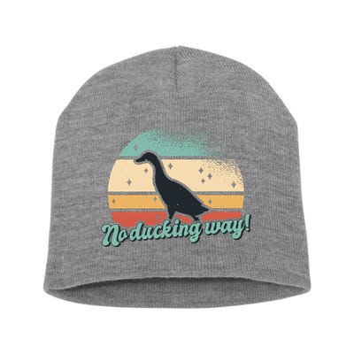 No Ducking Way Funny Duck Short Acrylic Beanie