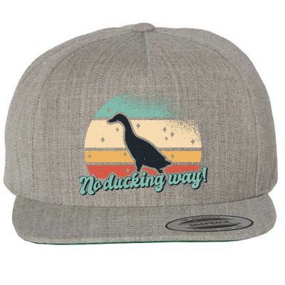 No Ducking Way Funny Duck Wool Snapback Cap