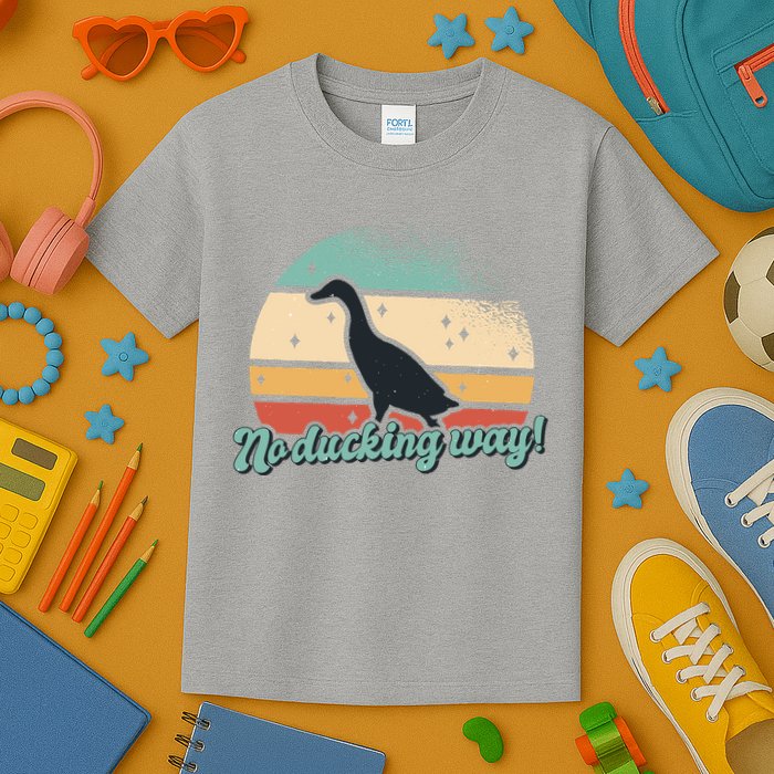 No Ducking Way Funny Duck Kids T-Shirt