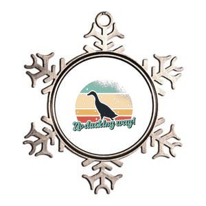 No Ducking Way Funny Duck Metallic Star Ornament