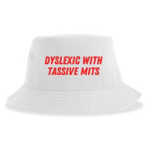 Nelliesprintstudio Dyslexic With Tassive Mits Sustainable Bucket Hat