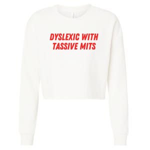 Nelliesprintstudio Dyslexic With Tassive Mits Cropped Pullover Crew