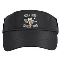 Never Drink with Your Shooting Hand Skeleton Funny Drinking Adult Drive Performance Visor
