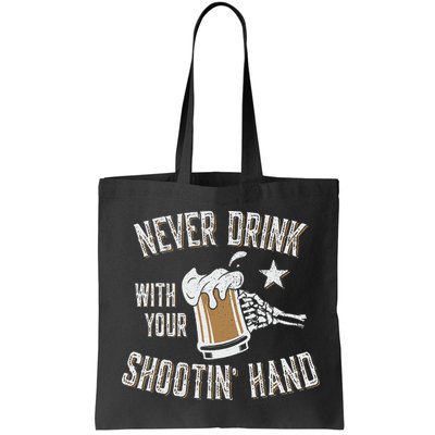 Never Drink with Your Shooting Hand Skeleton Funny Drinking Bag