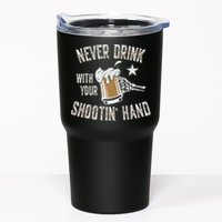 Never Drink with Your Shooting Hand Skeleton Funny Drinking Tumbler