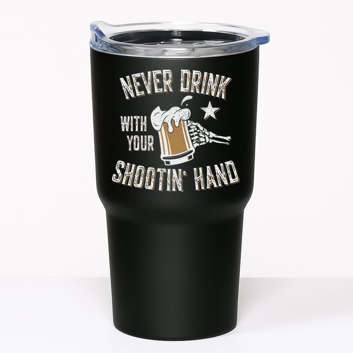 Never Drink with Your Shooting Hand Skeleton Funny Drinking Tumbler
