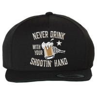 Never Drink with Your Shooting Hand Skeleton Funny Drinking Wool Snapback Cap