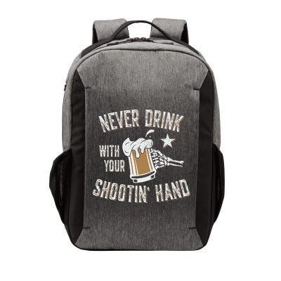 Never Drink with Your Shooting Hand Skeleton Funny Drinking Vector Backpack