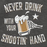 Never Drink with Your Shooting Hand Skeleton Funny Drinking Vector Backpack