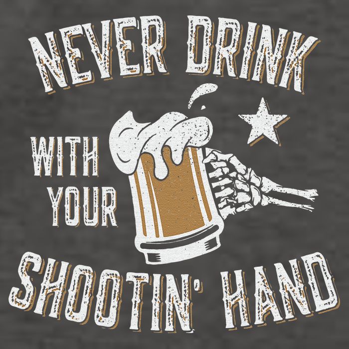 Never Drink with Your Shooting Hand Skeleton Funny Drinking Vector Backpack