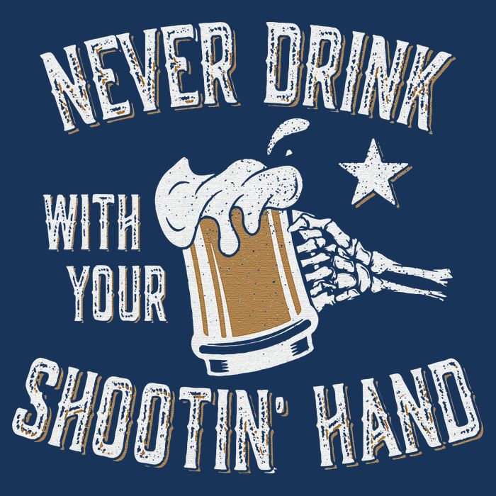 Never Drink with Your Shooting Hand Skeleton Funny Drinking Infant Baby Jersey Bodysuit