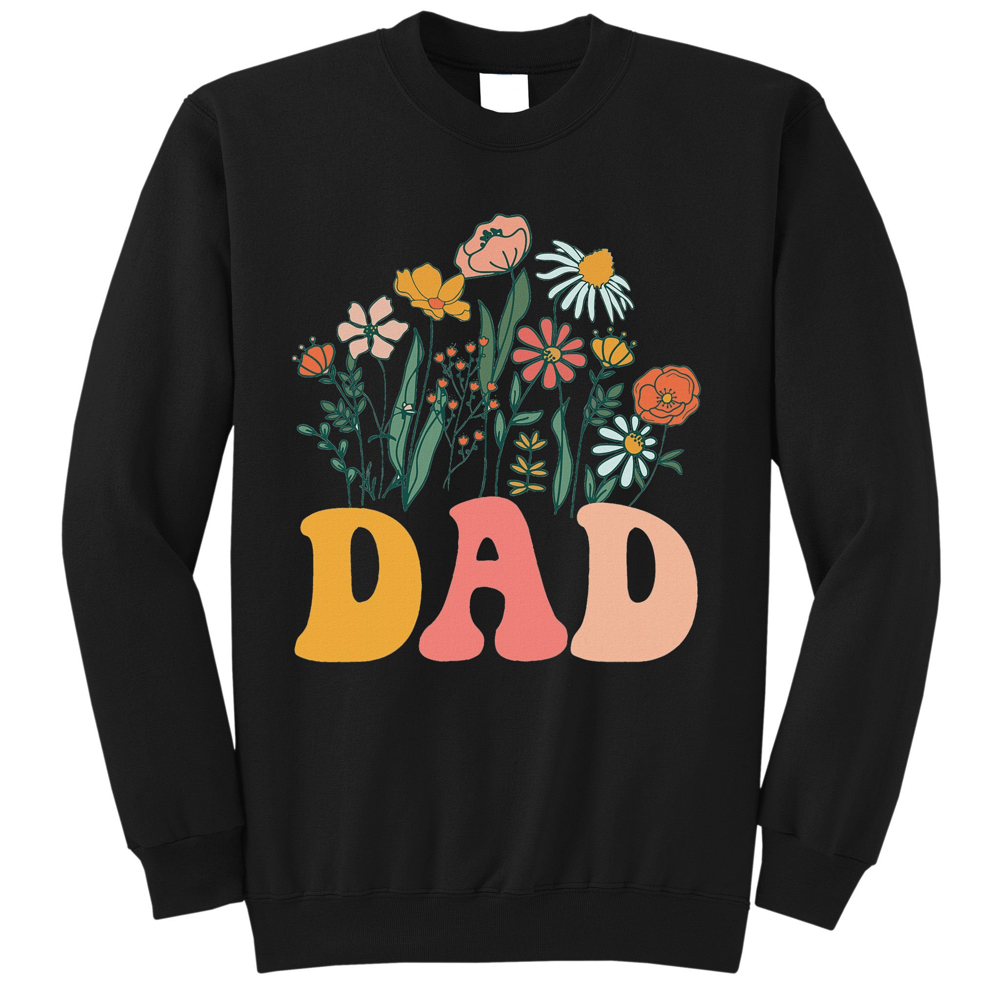 New Dad Wildflower First Birthday & Baby Shower Sweatshirt