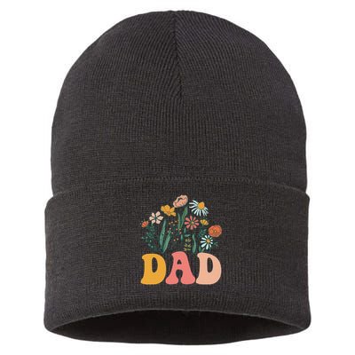 New Dad Wildflower First Birthday & Baby Shower Sustainable Knit Beanie