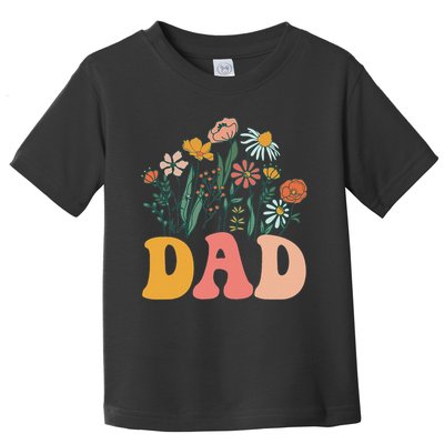 New Dad Wildflower First Birthday & Baby Shower Toddler T-Shirt