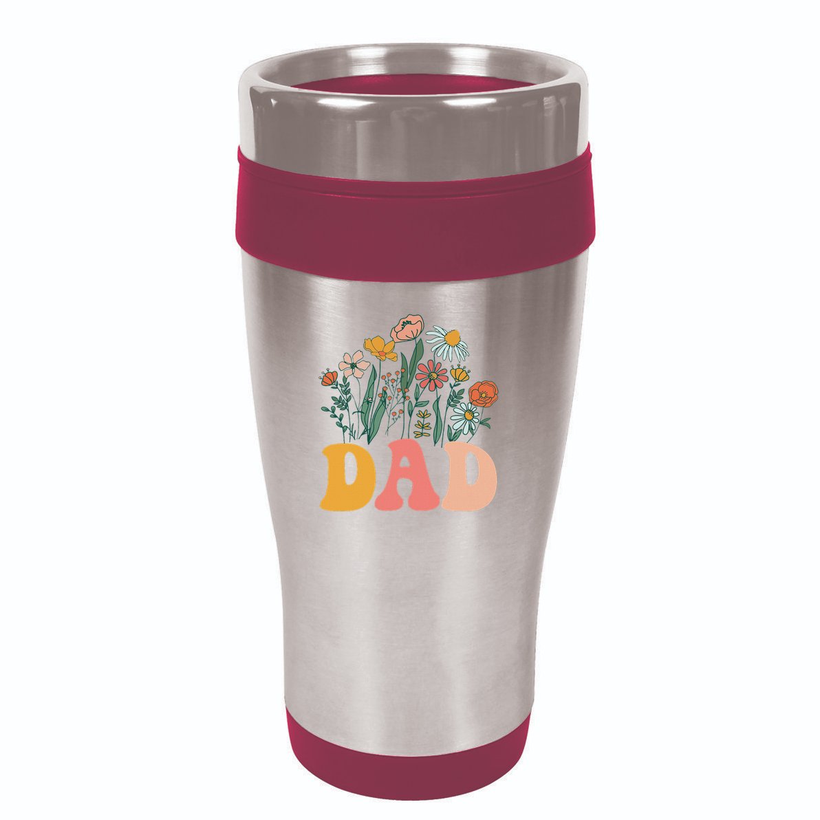 New Dad Wildflower First Birthday & Baby Shower 16oz Travel Tumbler