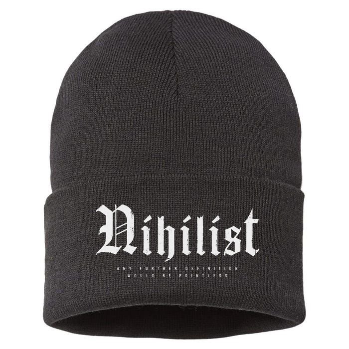 Nihilist Definition Would Be Pointless Philosophy Nihilism Sustainable Knit Beanie