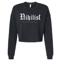 Nihilist Definition Would Be Pointless Philosophy Nihilism Cropped Pullover Crew