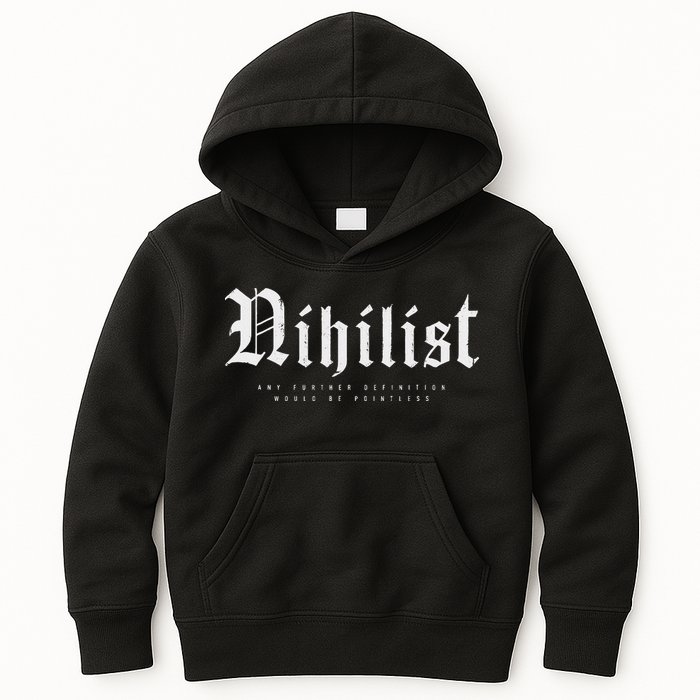 Nihilist Definition Would Be Pointless Philosophy Nihilism Kids Hoodie