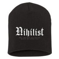 Nihilist Definition Would Be Pointless Philosophy Nihilism Short Acrylic Beanie