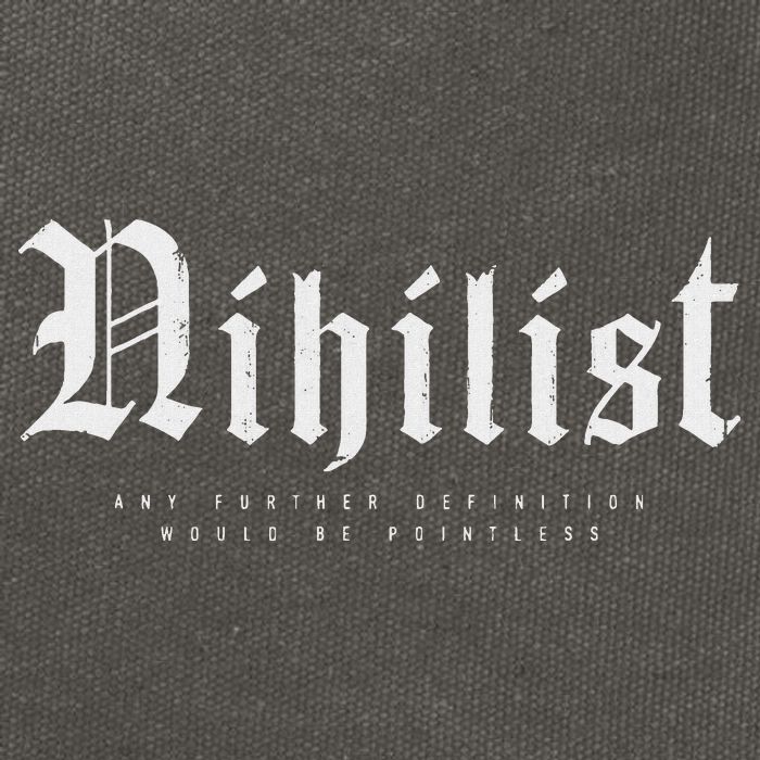 Nihilist Definition Would Be Pointless Philosophy Nihilism Cotton Canvas Backpack