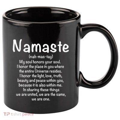 Namaste Definition Yoga Meditation Buddhist Gift 11oz C Handle Ceramic Mug