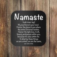 Namaste Definition Yoga Meditation Buddhist Gift Coaster