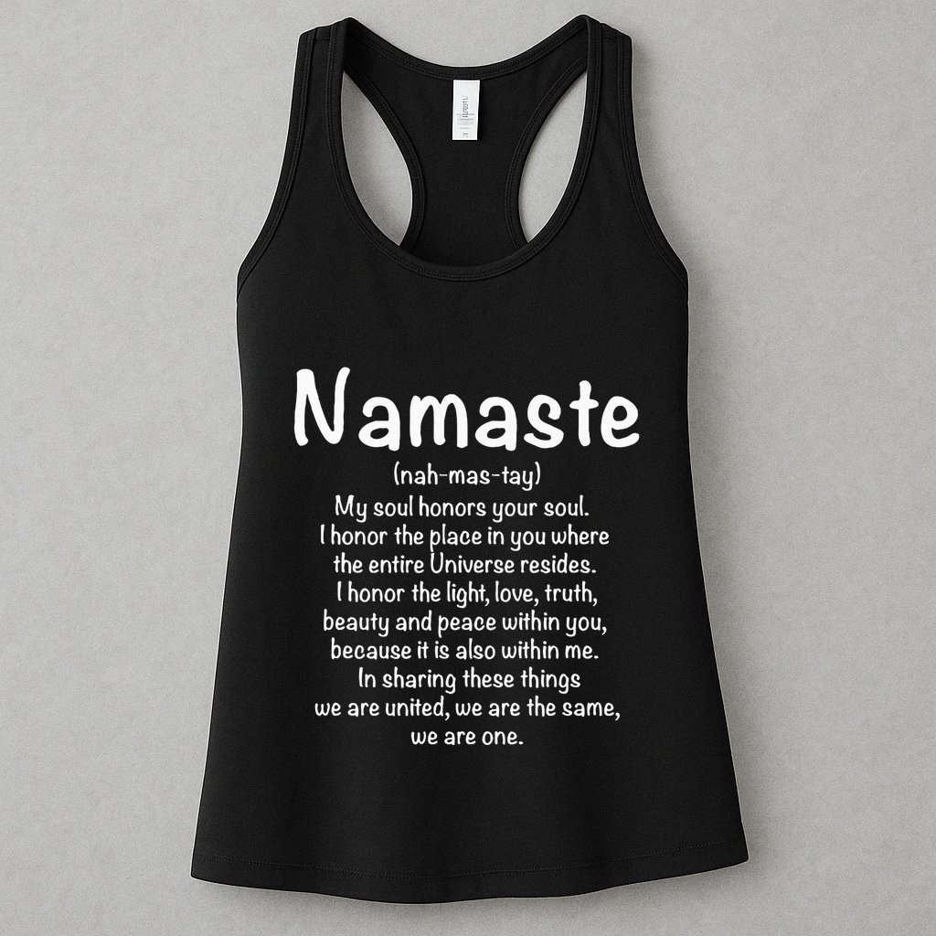 Namaste Definition Yoga Meditation Buddhist Gift Womens Tank Top