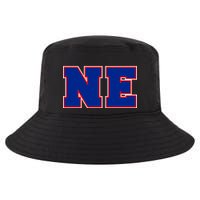 NE New England Massachusetts College Letters Football Fan Block Letters Cool Comfort Performance Bucket Hat