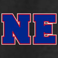 NE New England Massachusetts College Letters Football Fan Block Letters Cool Comfort Performance Bucket Hat