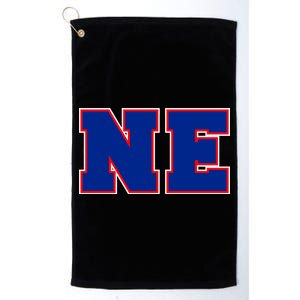 NE New England Massachusetts College Letters Football Fan Block Letters Platinum Collection Golf Towel