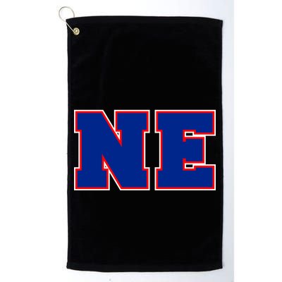 NE New England Massachusetts College Letters Football Fan Block Letters Golf Towel