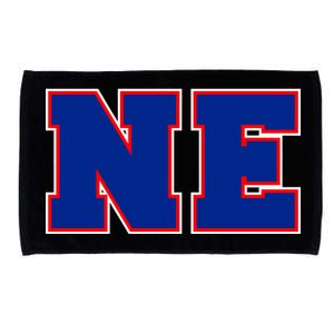 NE New England Massachusetts College Letters Football Fan Block Letters Microfiber Hand Towel