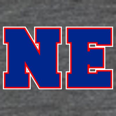 NE New England Massachusetts College Letters Football Fan Block Letters T-Shirt
