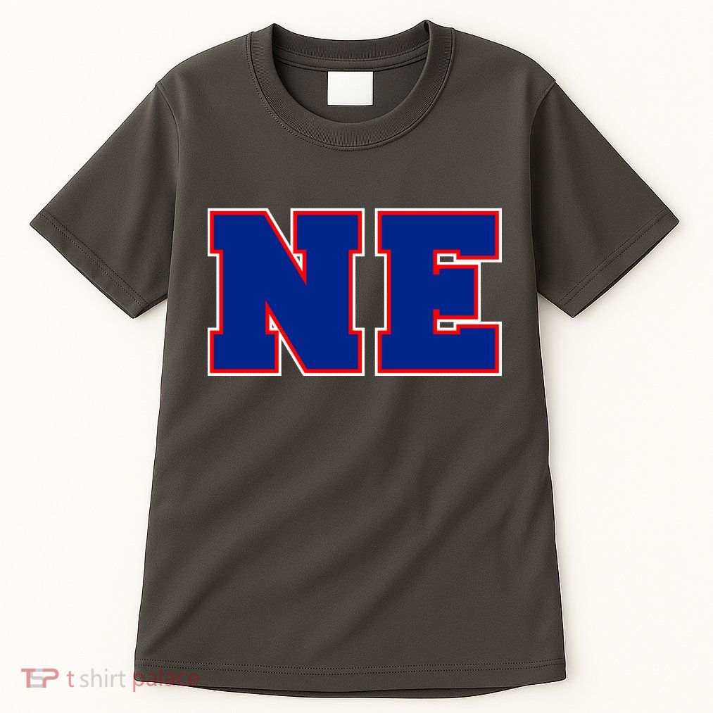 NE New England Massachusetts College Letters Football Fan Block Letters Tall T-Shirt