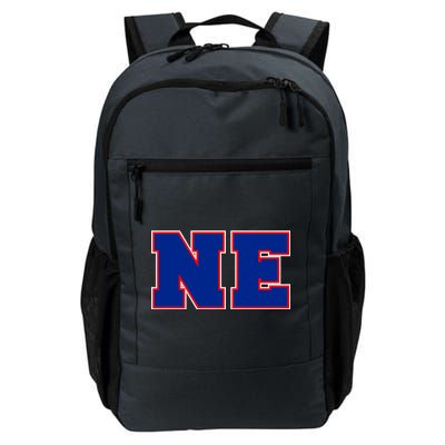 NE New England Massachusetts College Letters Football Fan Block Letters Daily Commute Backpack