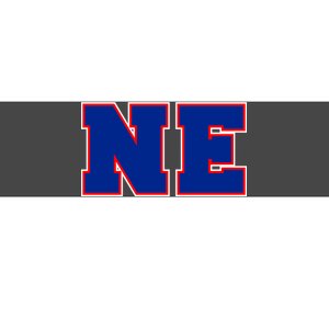 NE New England Massachusetts College Letters Football Fan Block Letters Bumper Sticker