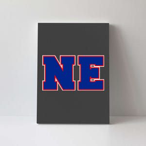 NE New England Massachusetts College Letters Football Fan Block Letters Canvas