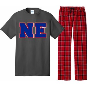 NE New England Massachusetts College Letters Football Fan Block Letters Pajama Set