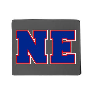 NE New England Massachusetts College Letters Football Fan Block Letters Mousepad