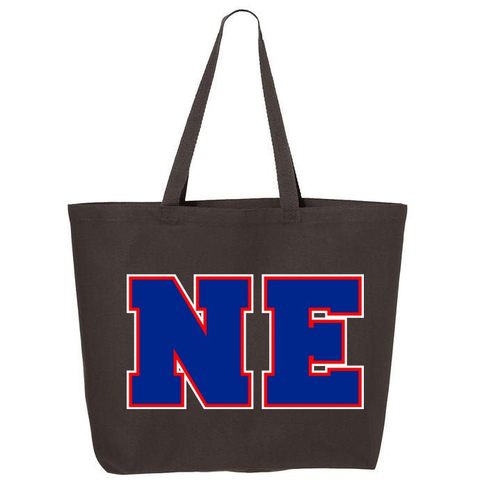 NE New England Massachusetts College Letters Football Fan Block Letters 25L Jumbo Tote