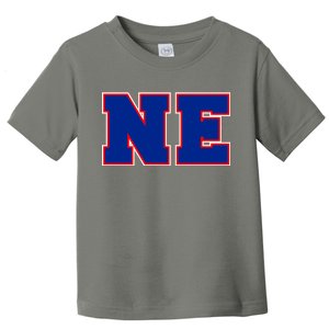 NE New England Massachusetts College Letters Football Fan Block Letters Toddler T-Shirt